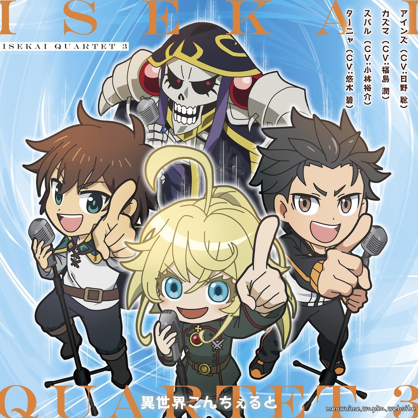 Cover lagu Ainz (CV: Satoshi Hino), Kazuma (CV: Jun Fukushima), Subaru (CV: Yuusuke Kobayashi), Tanya (CV: Aoi Yuuki) - Isekai Concerto [Opening Isekai Quartet 3rd Season] di Wallkpop
